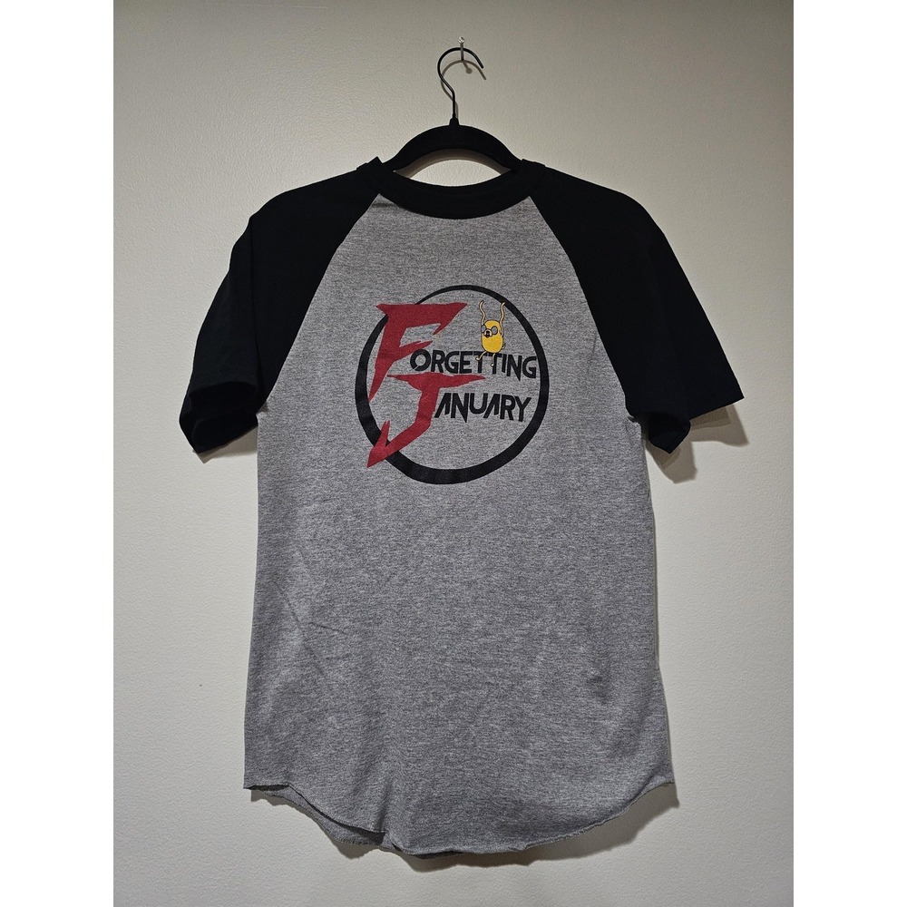Forgetting January Augusta Sportswear Shirt Mens Small Gray Raglan Graphic Tee